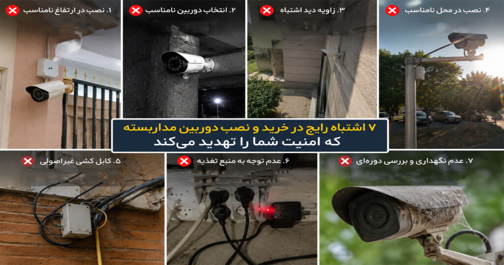 ۷ اشتباه رایج در خرید و نصب دوربین مداربسته که امنیت شما را تهدید می‌کند