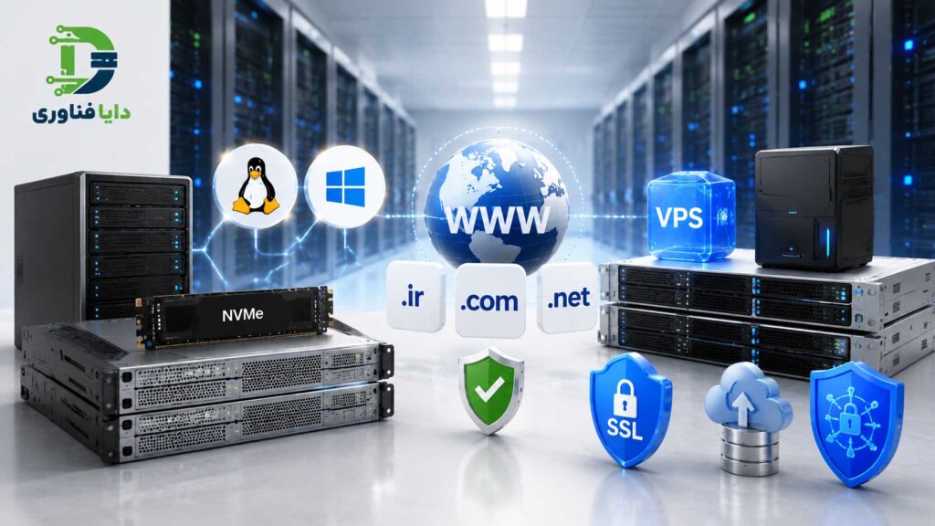 ارائه خدمات وب هاستینگ و ثبت دامنه